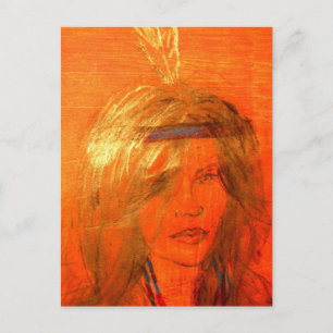 Indianermädchen Postkarte