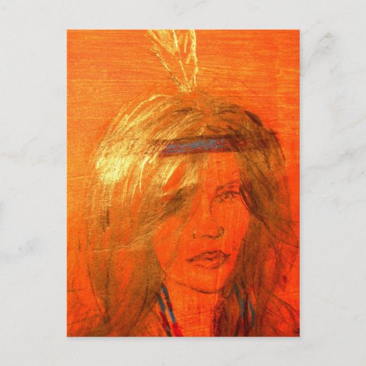 Indianermädchen Postkarte (Vorderseite)