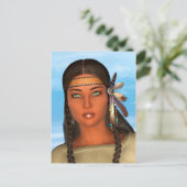 Indianermädchen Postkarte (Stehend Vorderseite)