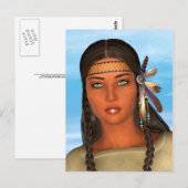 Indianermädchen Postkarte (Vorne/Hinten)