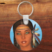 Indianermädchen Schlüsselanhänger (Vorderseite)