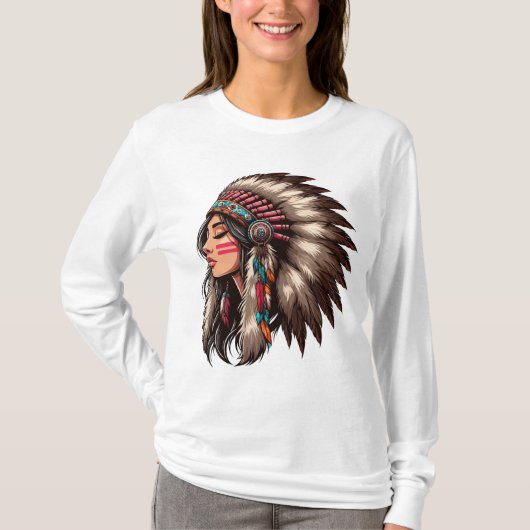 Indianermädchen T-Shirt (Vorderseite)