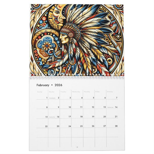 Indianermann Kalender (Feb 2026)