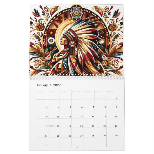 Indianermann Kalender (Jan 2027)