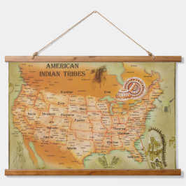 Indianermauer Wandteppich Mit Holzrahmen