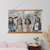 Indianermauer Wandteppich Mit Holzrahmen (Schlafzimmer)