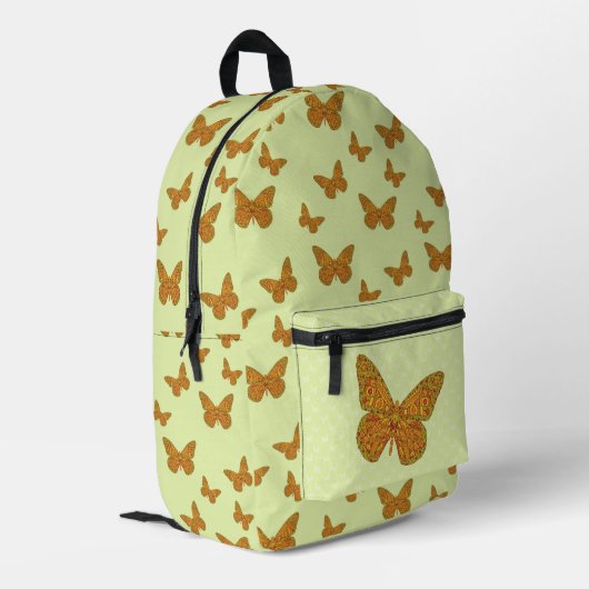 Indianermonarch Bedruckter Rucksack (Rückseitige Ecke links)