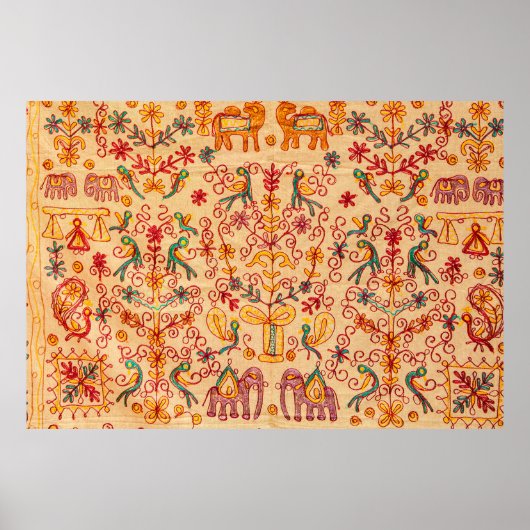 Indianermuster auf Fabrikindian, Stoff, India, ora Poster (Vorne)