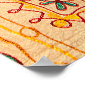 Indianermuster auf Fabrikindian, Stoff, India, ora Poster (Ecke)