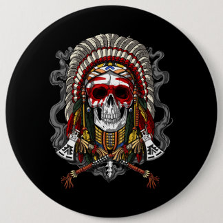 Indianeroberhaube Button