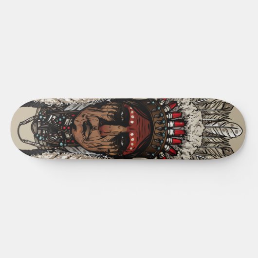 Indianeroberhaupt-Skateboard | Skateboard Deck (Horizontal)