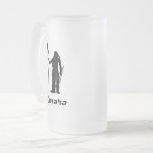 Indianeromaha Mattglas Bierglas (Vorderseite Links)