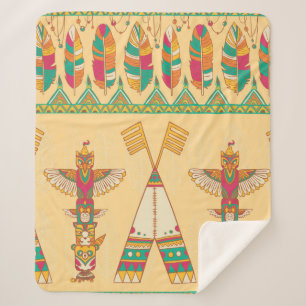 Indianerornamensches, nahtloses Zierpat Sherpadecke
