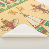 Indianerornamensches, nahtloses Zierpat Sherpadecke (3/4)