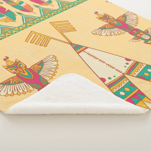 Indianerornamensches, nahtloses Zierpat Sherpadecke (3/4)