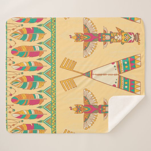 Indianerornamensches, nahtloses Zierpat Sherpadecke (Vorderseite (Horizontal))