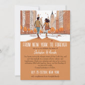 Indianerpaar in New York einzigartig Save the Date Einladung (Vorderseite)