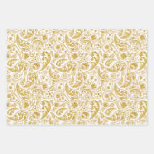 Indianerpaisley in Weiß, Maron und Rosa Geschenkpapier Set (Vorderseite 2)