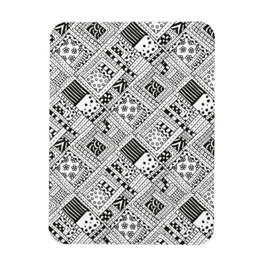 Indianerpattern Doodle Magnet (Vertikal)