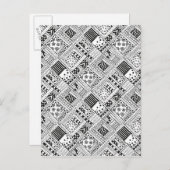Indianerpattern Doodle Postkarte (Vorne/Hinten)