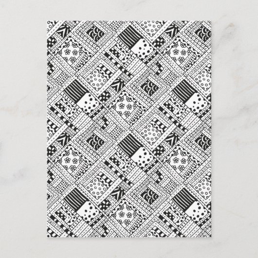 Indianerpattern Doodle Postkarte (Vorderseite)
