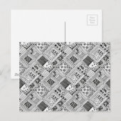 Indianerpattern Doodle Postkarte (Vorne/Hinten)