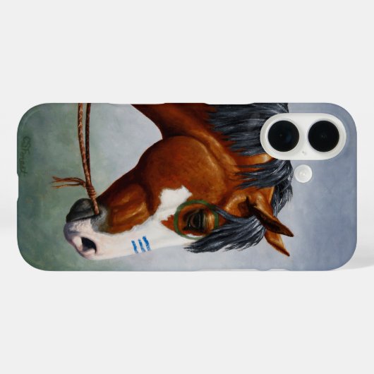 Indianerpferd Case-Mate iPhone Hülle (Rückseite (Horizontal))