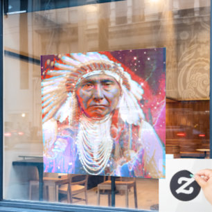 Indianerpferd Fensteraufkleber