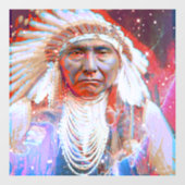 Indianerpferd Fensteraufkleber (Blatt)