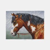 Indianerpferd Fleecedecke (Vorderseite (Horizontal))