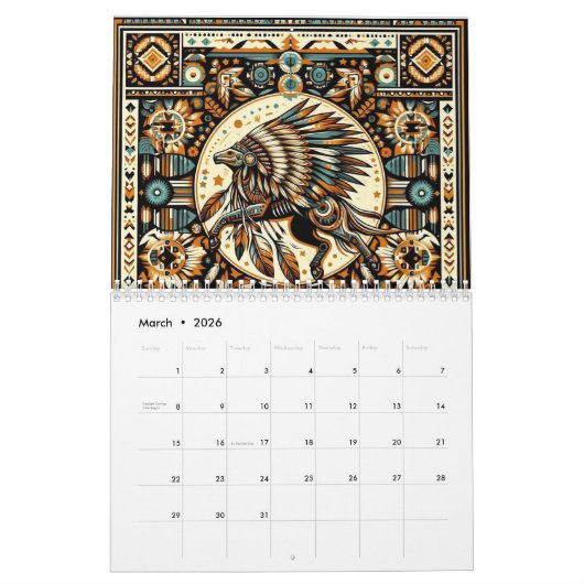 Indianerpferd Kalender (Mär 2026)