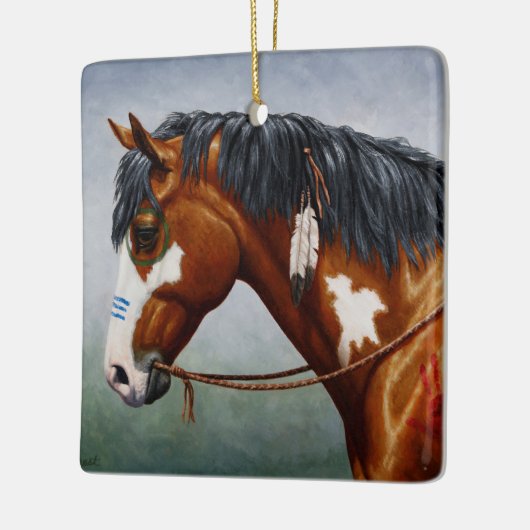 Indianerpferd Keramikornament (Links)