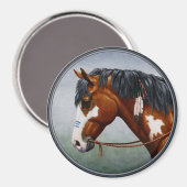 Indianerpferd Magnet (Vorderseite/Rückseite)