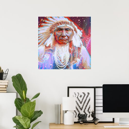 Indianerpferd Poster (Heimbüro)