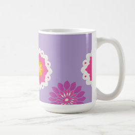 Indianerpinke und lila Mandala Kaffeetasse
