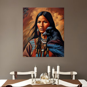 Indianerportrait Poster