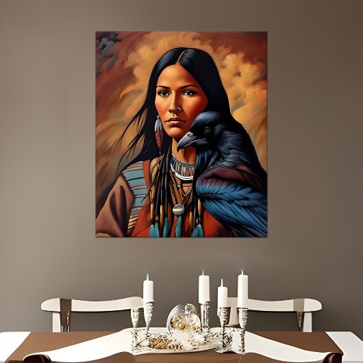 Indianerportrait Poster