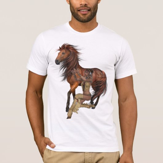 Indianerprinzessin und Pferd-Shirt T-Shirt (Vorderseite)