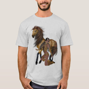 Indianerprinzessin und Pferd-Shirt T-Shirt