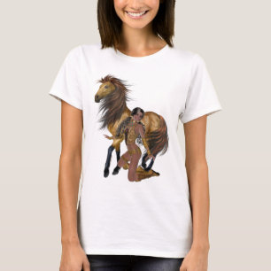 Indianerprinzessin und Pferd-Shirt T-Shirt