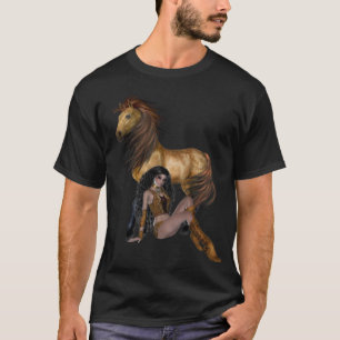 Indianerprinzessin und Pferd-Shirt T-Shirt
