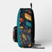 Indianerprinzessin, Wolf, Feathers Bedruckter Rucksack (Rechts)