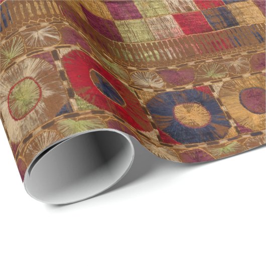 Indianerquilprint in mehrfarbiger Farbe Geschenkpapier (Rolleneckpunkt)