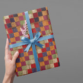 Indianerquilprint in mehrfarbiger Farbe Geschenkpapier