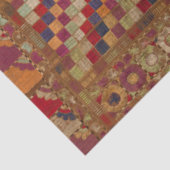 Indianerquilprint in mehrfarbiger Farbe Seidenpapier (Detail)