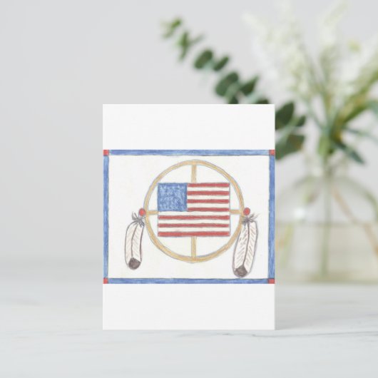 Indianerrad Postkarte (Stehend Vorderseite)