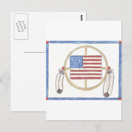 Indianerrad Postkarte (Vorne/Hinten)