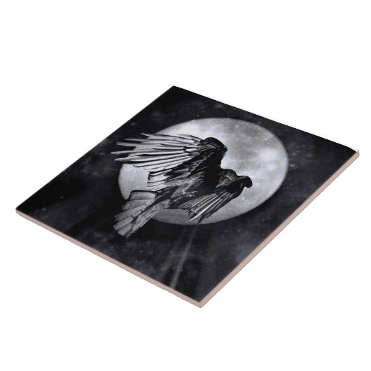 Indianerraven oder Crow und Moon Fliese (Seite)