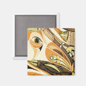 Indianerraven von gregory gallo magnet (Vorderseite/Rückseite)