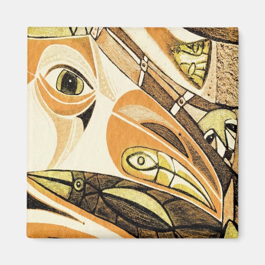 Indianerraven von gregory gallo magnet (Vorne)